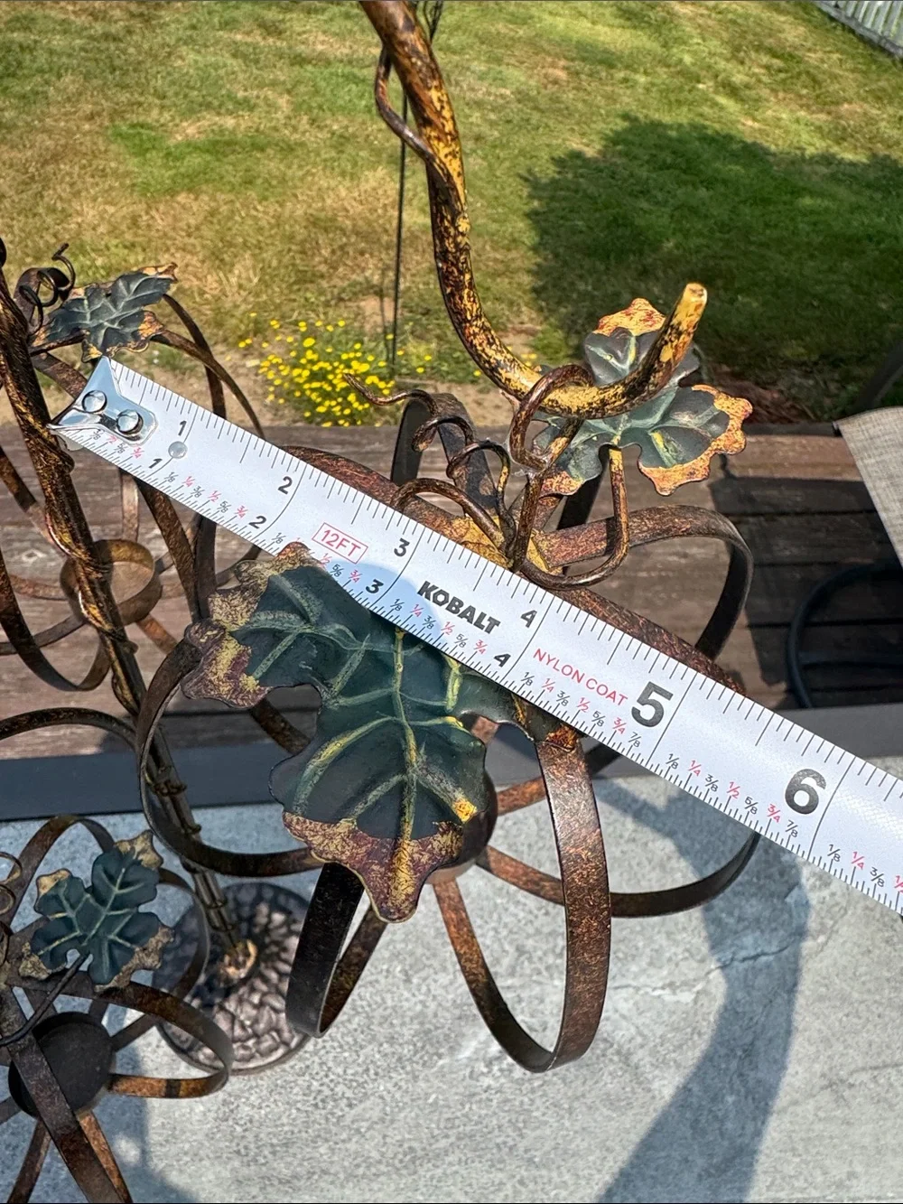 Metal Fall Votive Candle Decoration